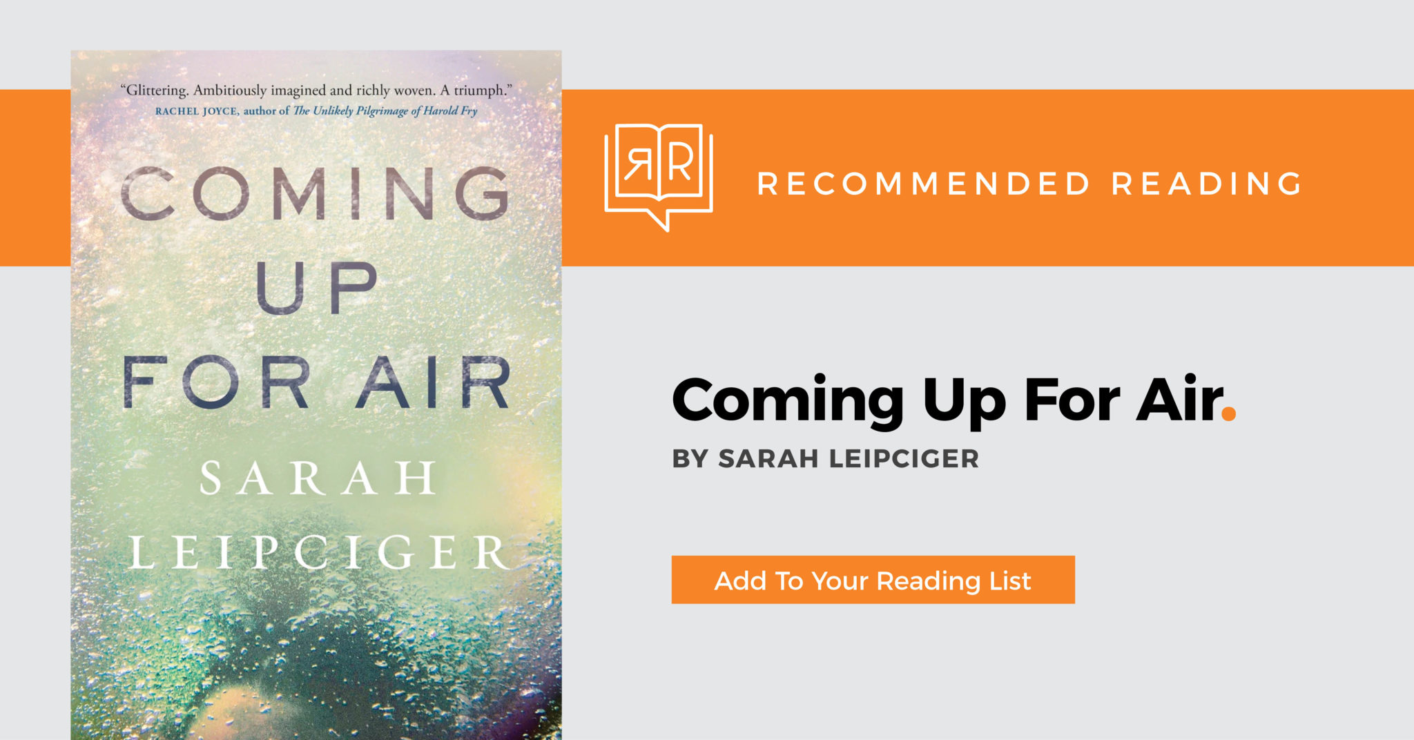 Indie Review: Coming Up for Air by Sarah Leipciger
