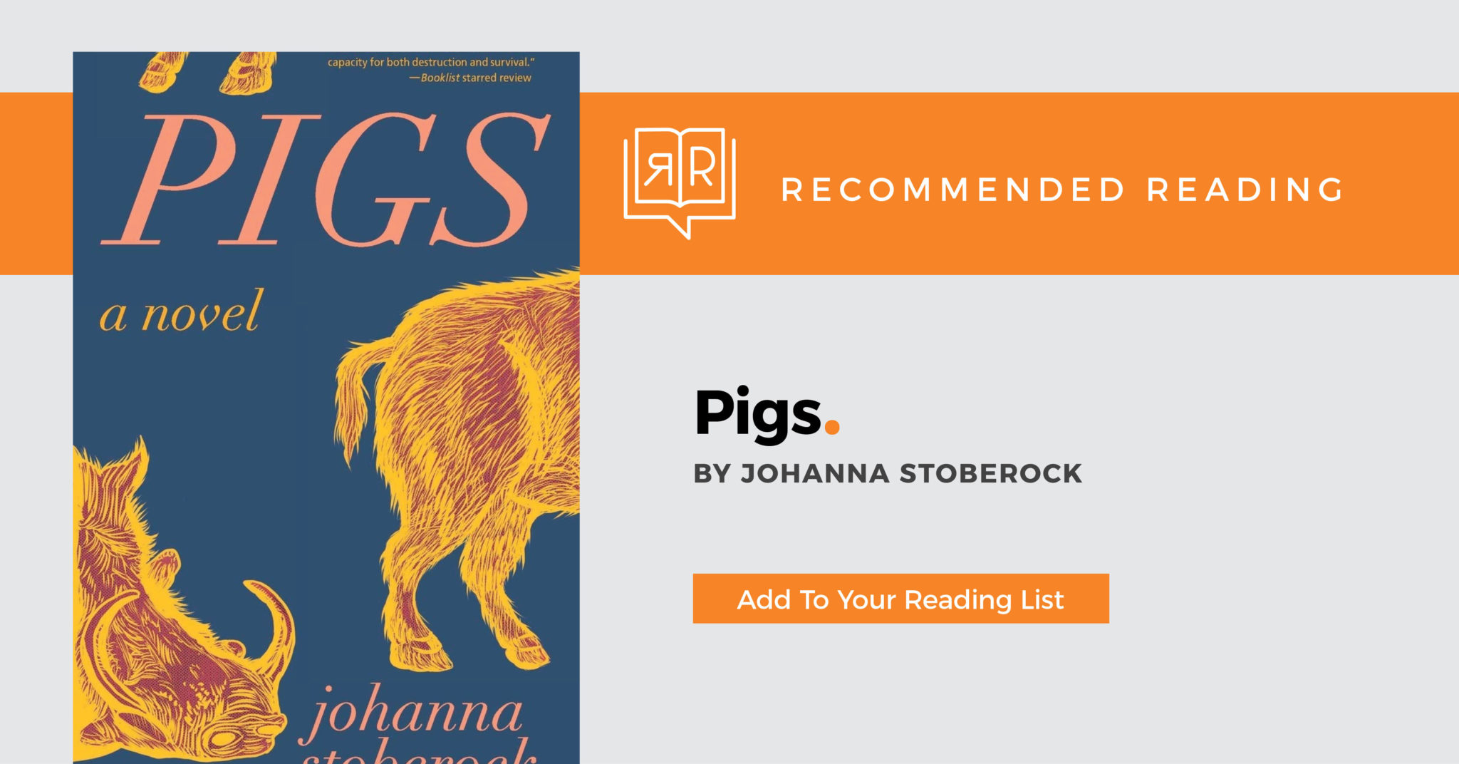 Indie Review: Pigs by Johanna Stoberock